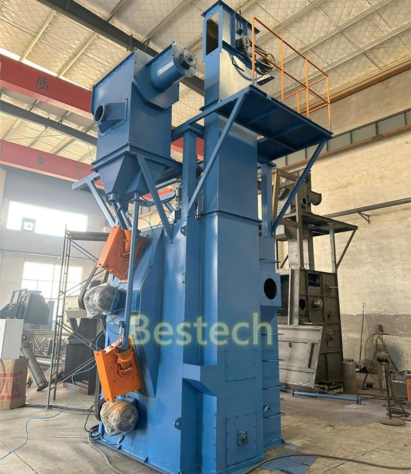 Hook Shot Blasting Machine is an abrasive blasting system designed for cleaning and surface preparation of metal components suspended from one or more hooks.