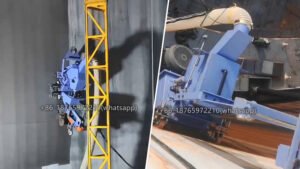 Vertical Shot Blasters are used for blasting vertical surfaces such as walls of industrial oil tanks or ship hulls, in a vertical or horizontal direction.