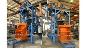 tilting drum shot blasting machine is a specialized piece of equipment used to clean, polish, or prepare metal or other surfaces.