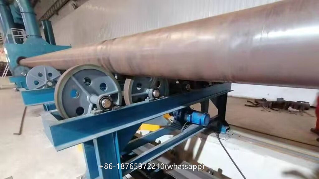 Pipe shot blaster are a fully automated system designed to remove rust and scale from internal wall and external wall steel pipes.