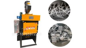 A tumble blaster, also known as a tumble shot blasting machine, is a type of shot blasting equipment designed to handle large volumes of small parts by rotating them in a barrel or rubber belt drum while blasting media (usually steel shot or grit) is propelled at high speed onto the surfaces. This process allows for even and thorough treatment of all parts within a single cycle.