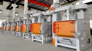 a tumble shot blasting machine is like an automatic cleaning station for batches of metal parts — load them in, let the machine tumble and blast them, and they come out rust-free, paint-free, and ready for the next process.