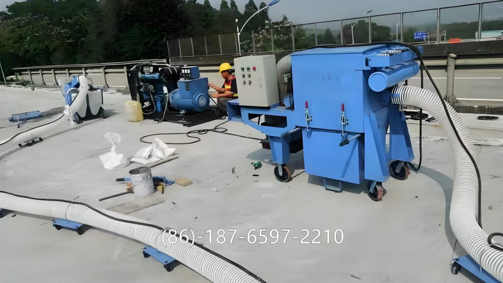 floor shot blasting machine is a professional surface preparation equipment that uses high-speed steel shots to impact and clean the floor surface. It removes old coatings, laitance, rust, and contaminants while creating a uniform roughened profile for better adhesion of new coatings, epoxy, waterproof layers, or pavement materials.