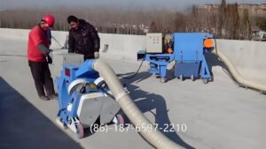 floor shot blasting machine is a type of surface-preparation equipment widely used in construction, road maintenance, shipbuilding, and industrial flooring projects. It uses a high-speed blasting wheel (turbine) to throw steel shots onto the floor. The impact force cleans and profiles the surface.