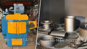 table shot blasting machine, also known as a rotary table shot blasting machine, is a surface-cleaning and strengthening equipment used to remove rust, scale, sand, and contaminants from metal workpieces. It uses a rotating table (or multiple tables) and high-speed abrasive blasting to clean parts in a controlled, consistent way.
