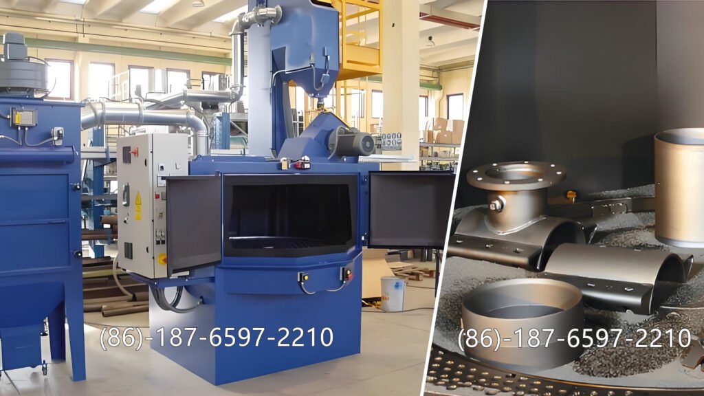 turntable shot blasting machine is equipment that uses high-speed steel shots thrown by the blasting turbine to clean the surface of metal parts. The workpieces are placed on the turntable, and during cleaning the table rotates at a stable speed, allowing all sides of the parts to receive even blasting.