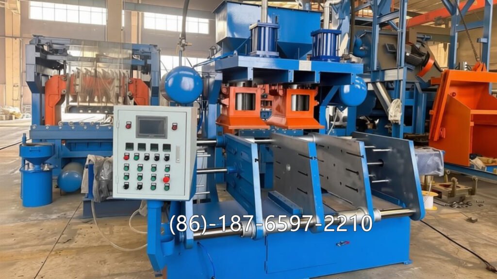 hot box core shooting machine uses compressed air to shoot resin sand into a heated core box, curing the sand instantly to form a strong and accurate sand core.