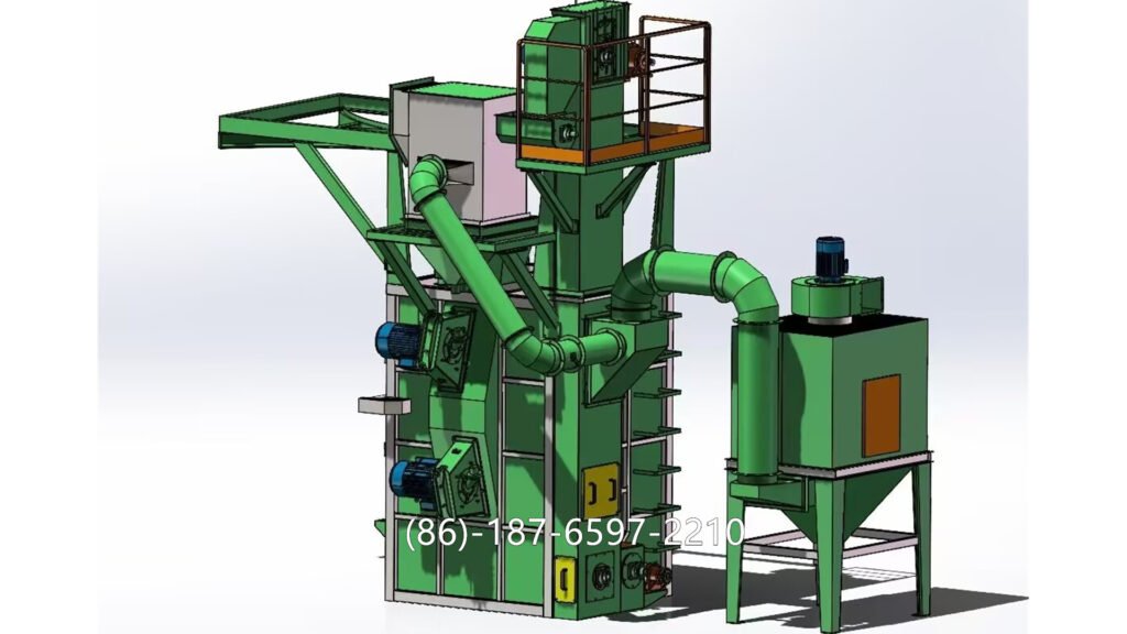 Hanger shot blasting machines are widely used for surface cleaning, rust removal, scale removal, and shot peening of metal workpieces. Typical applications include castings, forgings, welded structures, and heat-treated components.