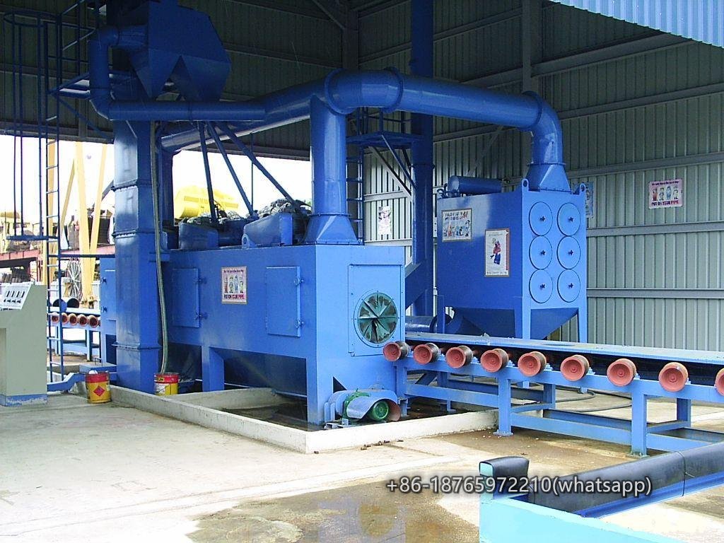 Steel Pipe External Wall Shot Blasting Machine is an automated surface treatment system designed to remove rust, scale, welding residue, paint, and oxidation from the outer surface of steel pipes.
