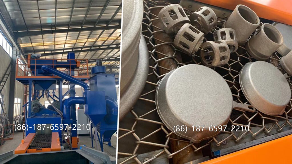wire mesh belt shot blasting machine is a continuous abrasive blasting system designed for small and medium-sized metal workpieces.