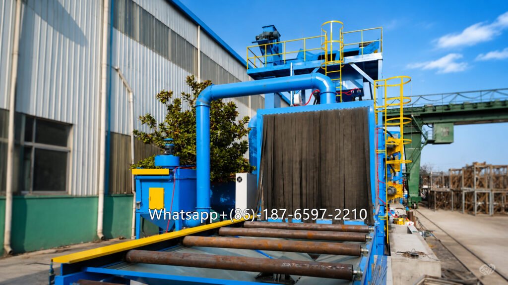 Roller Conveyor Shot Blasting Machine is a continuous abrasive blasting system designed to clean and prepare long, flat or fabricated steel components.